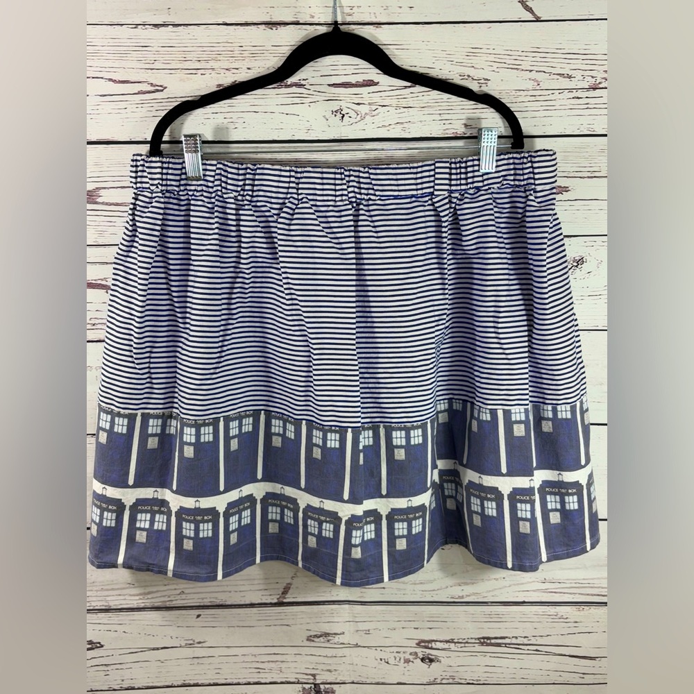 Rare Rooby Lane Doctor Who Tardis Cosplay Skirt OOAK UK based Brand in Size XL - Picture 3 of 5